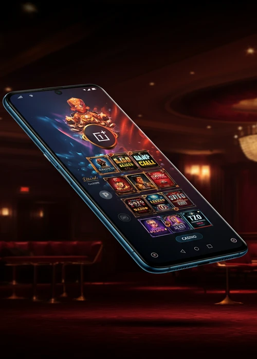 Captura de pantalla de la página principal de Mafia Casino con su diseño temático elegante en negro y rojo, mostrando la interfaz de juego.